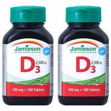 Jamieson 健美生 維他命D3 2500IU錠, 2個, 32.4克