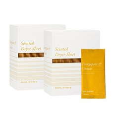 Labua 烘乾機床單 50 張（雞蛋花和蓋亞克香水）幹床單烘乾機織物柔軟劑, 40片, 50 張 x 2