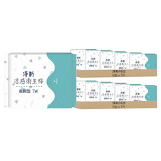 淨新科技 涼感衛生棉, 夜用型(28cm), 7片, 10包