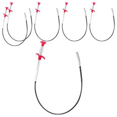 排水孔疏通夾6支入, 60cm - 輕鬆清潔毛髮雜物，保持排水暢通, C050, 6支