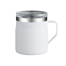 Water Hama 不鏽鋼桌面馬克杯 隨行杯 450ml, 優雅白, 1個