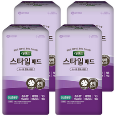 디펜드 여성용 스타일 참숯 패드 안심중용량, 18개입, 4개