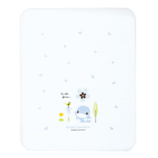 KU.KU Duckbill 酷咕鴨 格子緹花紗布浴巾, 藍色, 1入