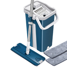 雙折式平板拖把 42x28x25, 桶身(42 x 24 x 22cm) + 拖把(33 x 12 x 127cm), 1組