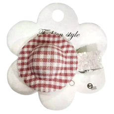 SY 造型壓夾 4個, 帽子粉格紋, SY12320, 不適用