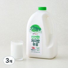 곰곰 신선한 저지방우유, 2.3L, 3개