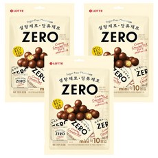 LOTTE 樂天 ZERO 零糖巧克力餅乾球, 140g, 3袋