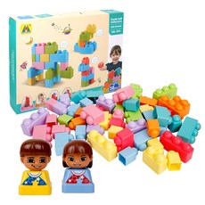 소프트 베베블럭 58p, 혼합 색상, 1개