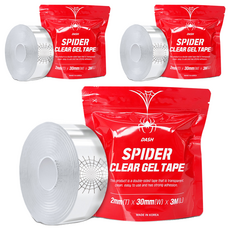 Dash Spider 透明凝膠雙面膠帶 3m, 3個