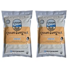 山下 韓國國產小麥粉 矮腳白小麥 低筋麵粉, 1kg, 2個