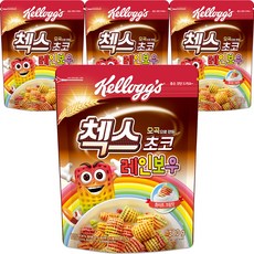 켈로그 첵스초코 레인보우 시리얼, 380g, 4개