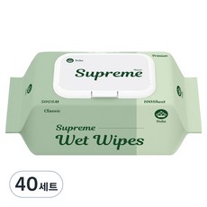 한스웰 델리아 슈프림 클래식 유아물티슈 캡형, 40개, 100매, 50g