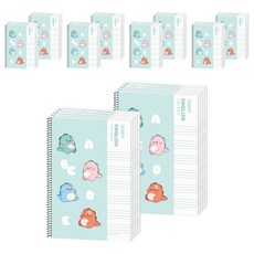 POPO FANCY Rhino 國小英語筆記本, 50個, 薄荷綠