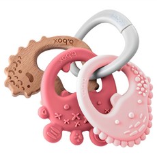 BBox 三環咬牙器 莫蘭迪粉 寶寶固齒器 舒緩牙齦不適, Teether only, 1個