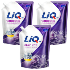 리큐 얼룩제거 올인원 드럼용 액상세제 리필, 2.1L, 3개
