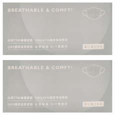 康菲 成人立體醫療口罩 單片包裝 M, 青燕灰, 20片, 2盒