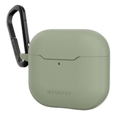 MAGEASY Skin 耳機保護殼 沙漠綠 輕巧便攜, 1個, Airpods 4