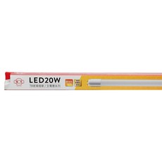 旭光 LED T8 玻璃燈管 20W 4尺 3000K, 燈泡色, 20個