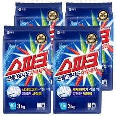 Spark 原味洗衣粉補充包, 3kg, 4個