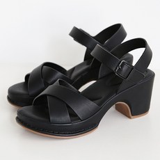 디지엔 여성용 초경량 컴포트 쿠션 스트랩 베이직 시리즈 통굽 힐 샌들