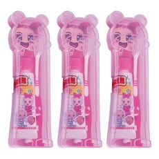 白人兒童卡通牙刷牙膏套裝 3組 軟毛護齦 可愛卡通造型