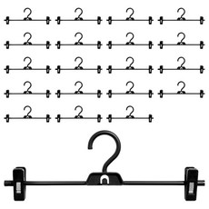 생활공식 논슬립 고급형 바지걸이, 20개, 블랙