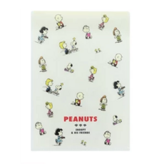PEANUTS 史努比 日常風L型兩用資料夾 A4, 人物款, 1個