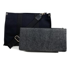 Honeybag 帆布手提袋+分隔內袋, 黑色(手提袋)+灰色(分隔內袋)