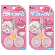 KAI 貝印 鎖扣式安全防護剪刀, 粉紅甜心, 2支