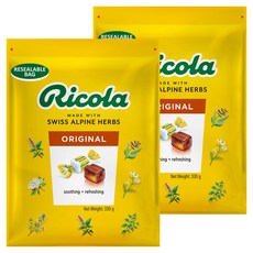 Ricola 利口樂 原味草本潤喉糖, 2個, 330g