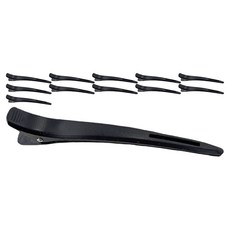 girlpins 高級包裝 無痕矽膠墊美髮夾 大型 6入組 1522, 2個, 黑色