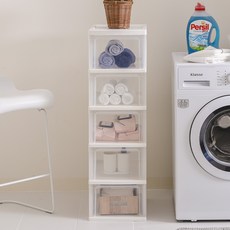 아이리스 S 슬림 서랍장, 투명, 5단