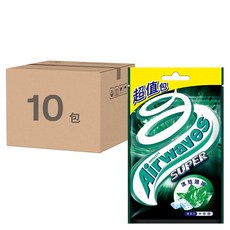 Airwaves Super 極酷嗆涼無糖口香糖 - 冰炫薄荷口味，超值包, 62g, 1盒