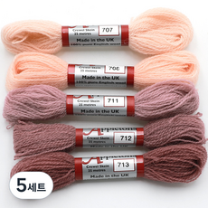 Joy十字繡Apple Tone羊毛紗 5種組, 5組, 707, 708, 711, 712, 713