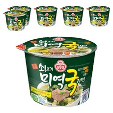 오뚜기 쇠고기 미역국라면 용기 100g, 6개