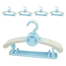 글로벌티엔티 유아용 사이즈 조절 옷걸이, 블루, 25개