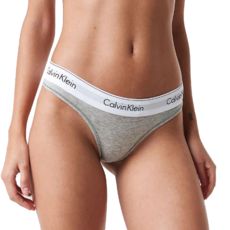 Calvin Klein 凱文克萊 underwear Cotton Bikini 女性丁字褲 寬鬆緊帶基本款, 灰色