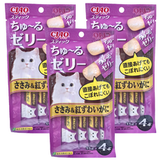 INABA 寒天肉泥, 雞肉 + 紅松葉蟹, 60g, 3袋