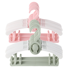 Itgom 防滑兒童衣架 2款 x 5入組, 2套, 粉紅色, 綠色