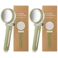 Bodibeam 雙重潔淨維他命蓮蓬頭, 橄欖綠, 2個