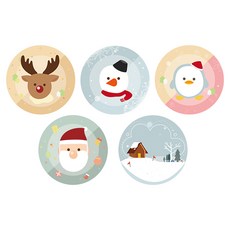加大加厚硅藻土吸水軟杯墊 14cm 5個, 聖誕限量款, 1組