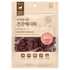 굿데이 강아지 건강레시피 간식, 소고기 큐브, 300g, 1개