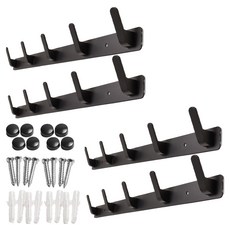 Sonjabisesang 圓角方形5孔衣架, 黑色, 4個