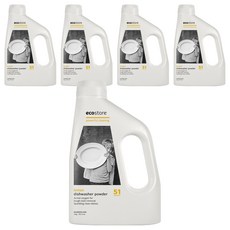 ecostore 宜可誠 洗碗機專用環保洗碗粉 經典檸檬, 1kg, 5瓶