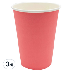 스완 일회용 카페용기 코랄핑크 84mm 384ml, 3개, 50개입