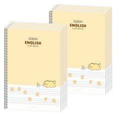 POPO FANCY Rhino 國小英語筆記本, 10個, 黃色