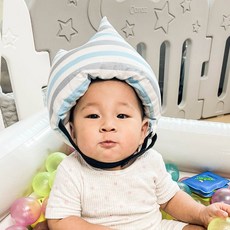 URBAN CAR 幼兒皇冠型護頭帽, 1個, 藍色