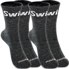 Swiss Mountain 女款Merino Tech登山襪 2雙入, 灰色