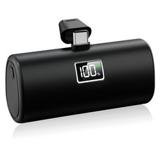 YINTO 도킹형 고속충전 PD 20w 일체형 휴대용 미니 보조배터리 C타입, XPB1-C, 블랙