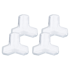 SHIMOYAMA 無痕直角桌角防撞墊 T型 4入, 透明, 1組